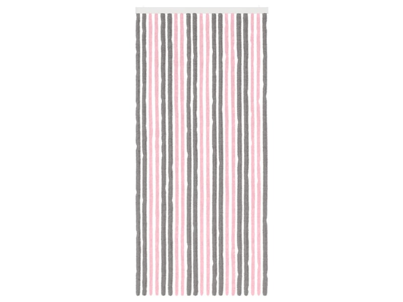  Rideau anti-insectes, moustiquaire en chenille gris argent et rose cf43429  - Conforama C