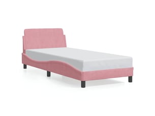 Lit simple 80x200 cm coloris rose