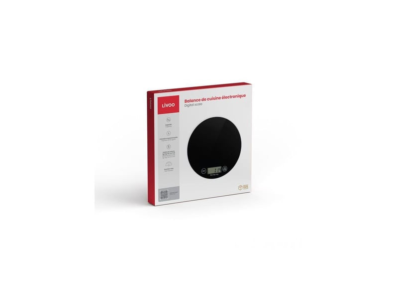  Balance de cuisine électronique dom494n verre noir 5 kg lcd tactile LIV1722552231821 - Conforama E