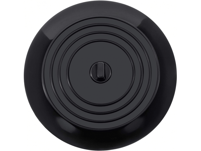 Bouchon de baignoire en silicone, bouchon d'évier, diamètre 15,3 cm, bouchon de vidange universel (1 pièce, noir) - Conforama E