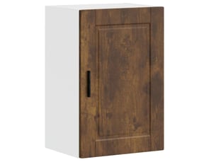 Meuble de rangement, armoire murale de cuisine porto chêne fumé bois d'ingénierie shl381