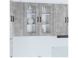 Meuble mural de cuisine | armoire de cuisine gris béton 40x31x80cm shl277