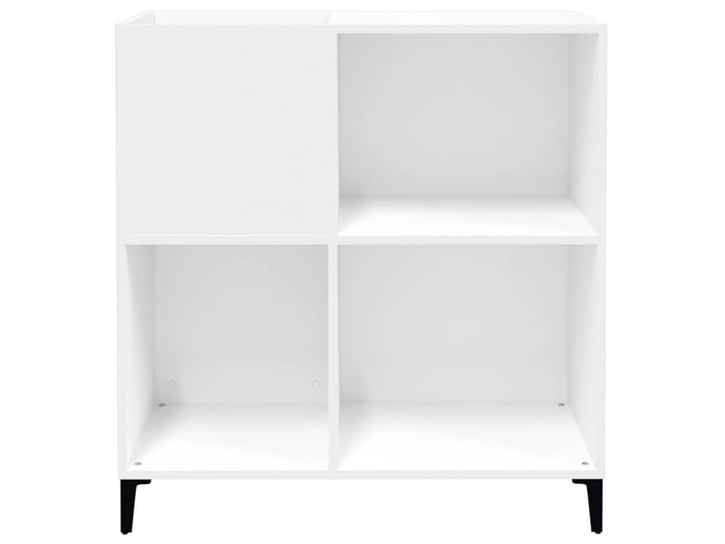  Armoire à disques, armoire de rangement blanc 84,5x38x89 cm bois d'ingénierie  - Conforama E