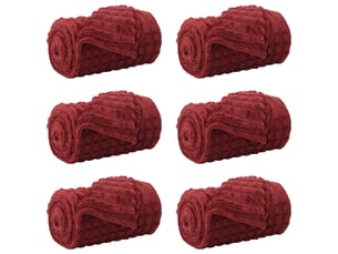 Couverture jetée de canapé 6 pcs rouge bordeaux 270x240 cm 10.04 kg