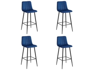 tabouret de bar  SANS MARQUE  - bleu hauteur d'assise 76 cm vendu Par 4