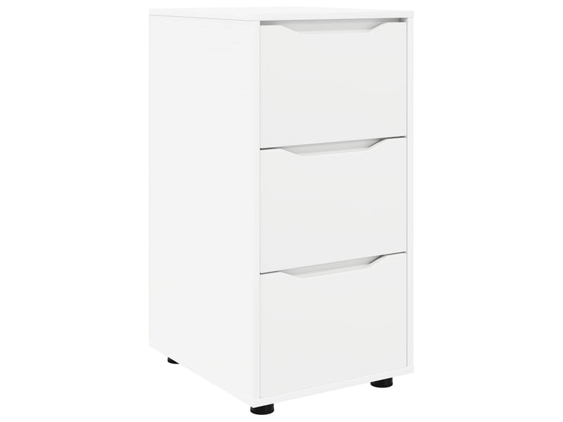  Armoire de rangement, commode de rangement 40 x 48 x 81 cm bois d'ingénierie blanc  - Conforama A