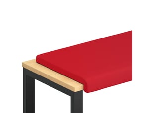 Coussin de banc, coussin d'assise, coussin de canapé simili cuir rouge profondeur 35 cm cf52934
