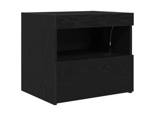 Table de chevet - cabinet de chevet - table de nuit chêne noir 50 x 40 x 45 cm bois d'ingénierie