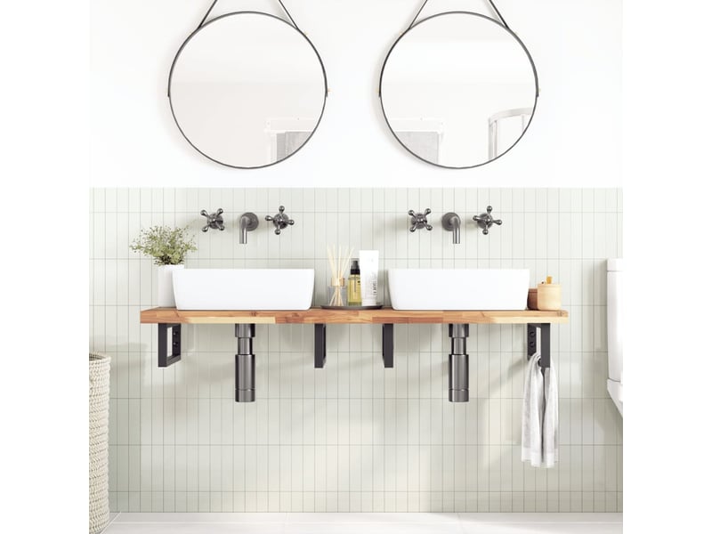 Dessus de meuble de salle de bain non traité bois d'acacia shl2096 - Conforama A