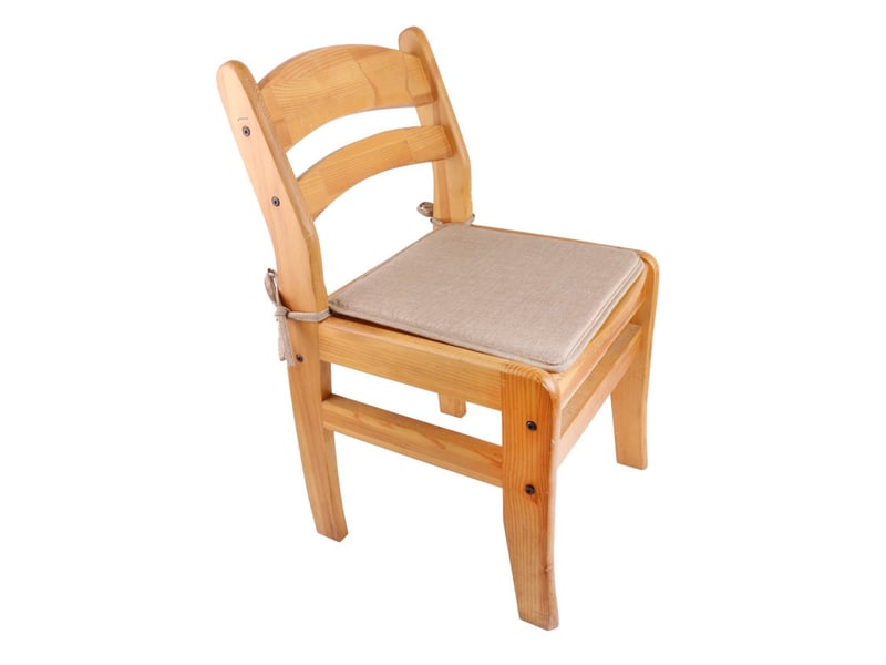  Lot de 4 coussins de chaise avec rubans – 40x40 cm, kaki  - Conforama B