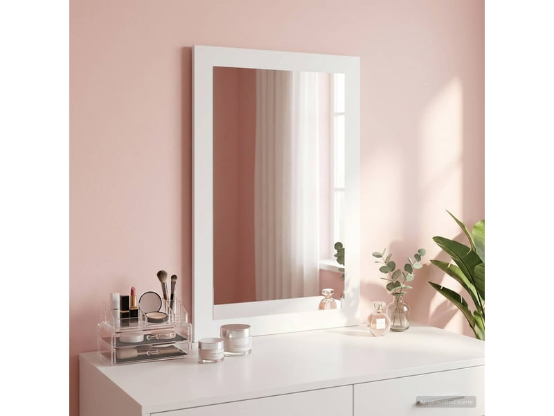  Miroir fauske blanc 43 x 3,5 x 77 cm rectangulaire cf62794  - Conforama C