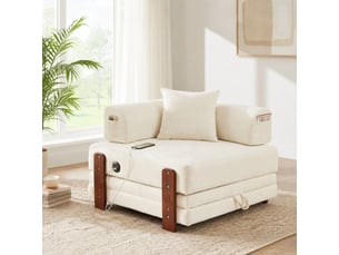 Deplimousse convertible 1 place beige