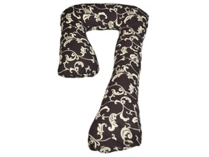 Coussin d'accouchement prepost natal dessin floral sombre