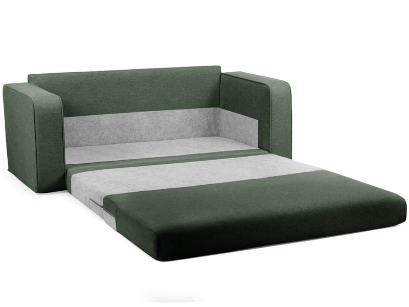  Bobochic canapé droit convertible déplimousse come tissu chiné vert COME - Conforama D