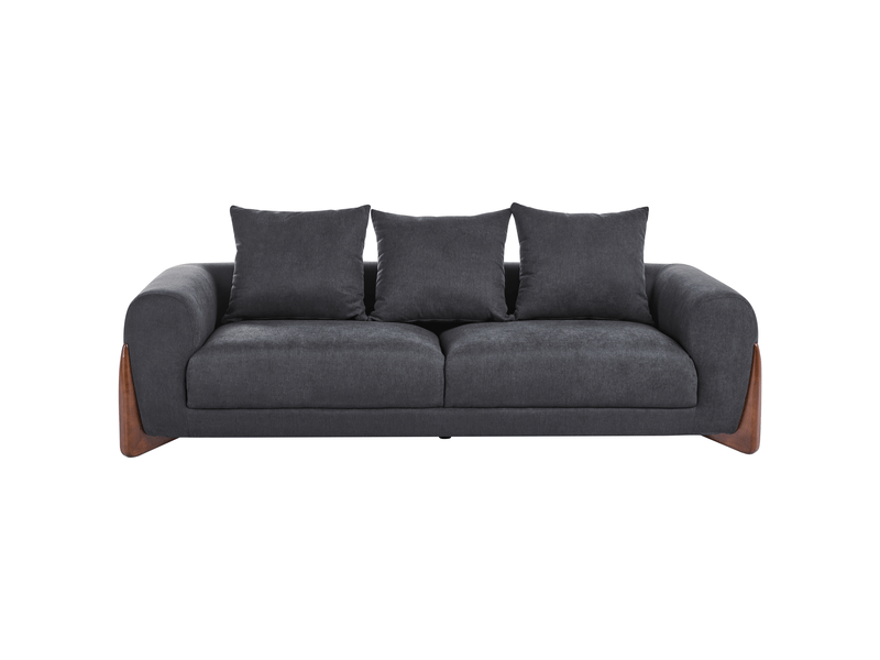 Ensemble de salon 6 places vinliden noir  - Conforama E