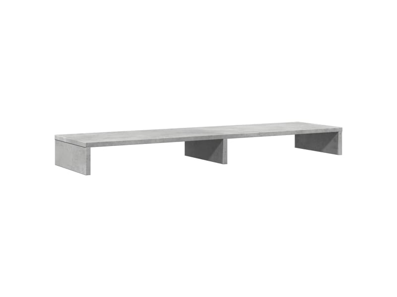  Support de moniteur table meuble bureau 100 x 27 x 10 cm bois d'ingénierie gris 02_0044834  - Conforama A