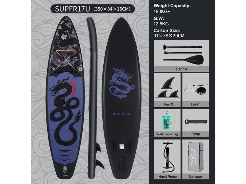  Planche de SUP Funwater SUPFR17U - 350x83x15cm 180kg  - Conforama D
