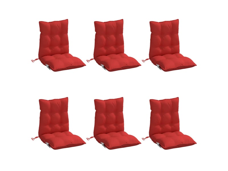  Lot de 6 coussins d'extérieur, coussins de chaise rouge 100 x 50 x 7 cm cf56439  - Conforama C