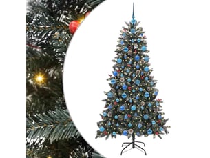 Sapin de noël - arbre de noël artificiel vert 180 cm pvc, plastique et acier