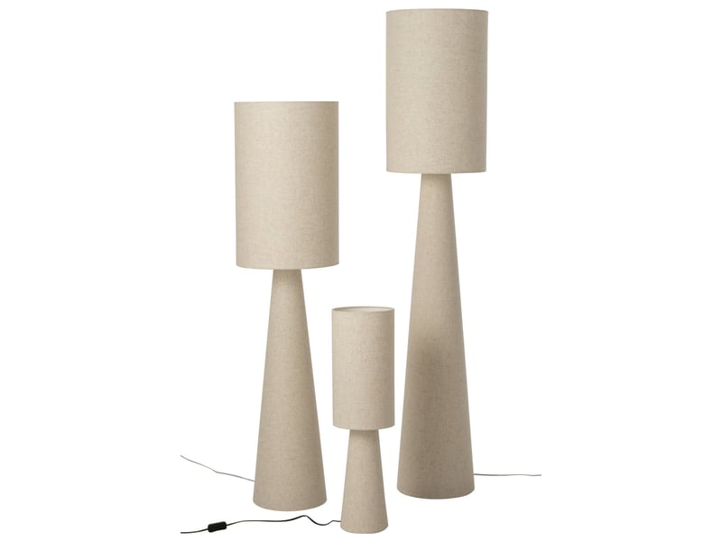  Lampadaire effet lin tona 140cm beige  - Conforama C