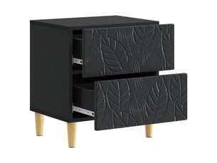 Table de chevet - cabinet de chevet - table de nuit noir 43 x 34,5 x 48 cm bois d'ingénierie