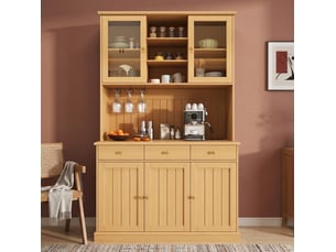 Buffet 5 porte(s)  3 tiroir(s) <strong>MODENVIE</strong> <strong></strong> - 120 cm coloris naturel 