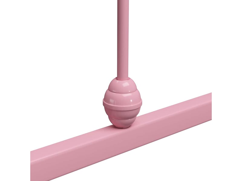  Lit simple- lit adulte -  cadre de lit sans matelas rose métal 90x200 cm  - Conforama D