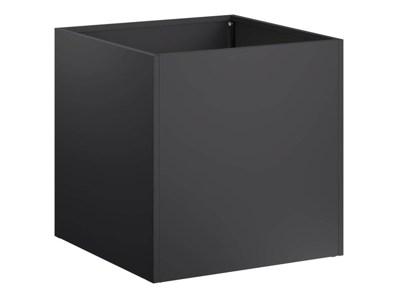 Jardinière - cache-pot de jardin noir 20 x 20 x 20 cm acier laminé à froid  - Conforama A