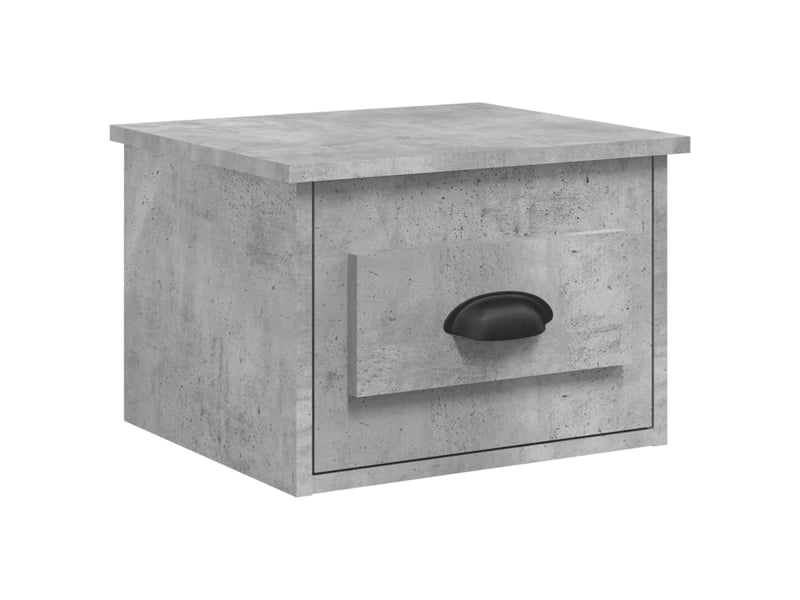  Lot de 2 tables de chevet - cabinet de chevet - table de nuit murales gris béton 41,5x36x28 cm  - Conforama D