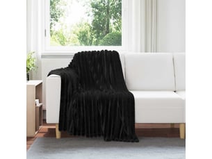 Plaid canapé noir 150x130 cm 0.45 kg polaire