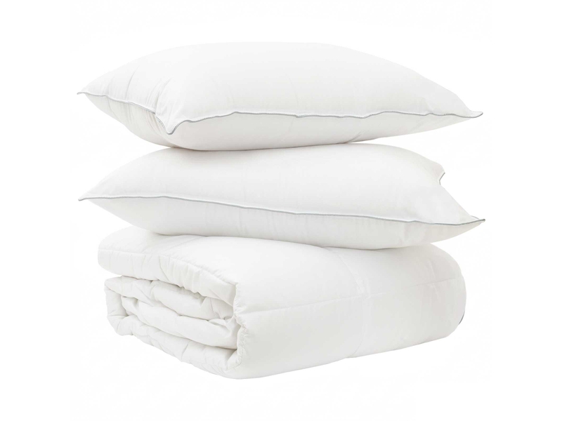  Ensemble de couette et oreillers de lit 3 pcs - duvet 135 x 220 cm hiver  - Conforama A