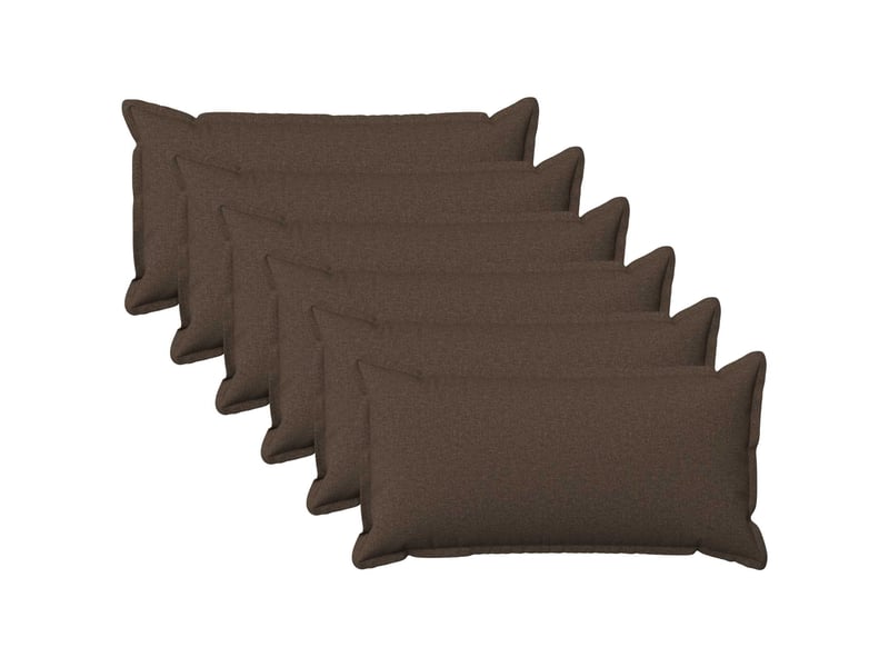  Lot de 6 coussins avec oreiller, coussins décoratifs houten taupe lin synthétique cf51330  - Conforama B