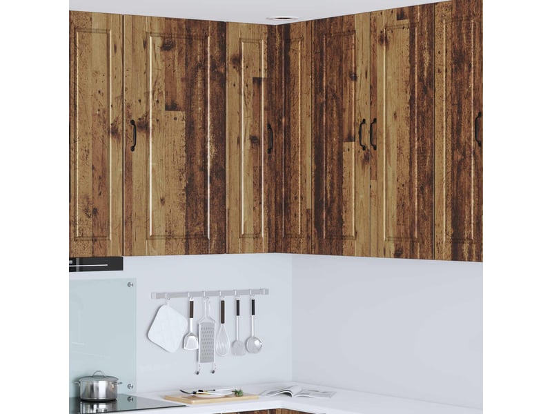 Meuble mural de cuisine, armoire d'angle cuisine porto bois ancien 57x57x100cm - Conforama B