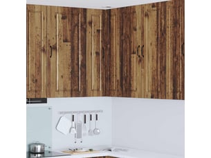 Meuble mural de cuisine, armoire d'angle cuisine porto bois ancien 57x57x100cm