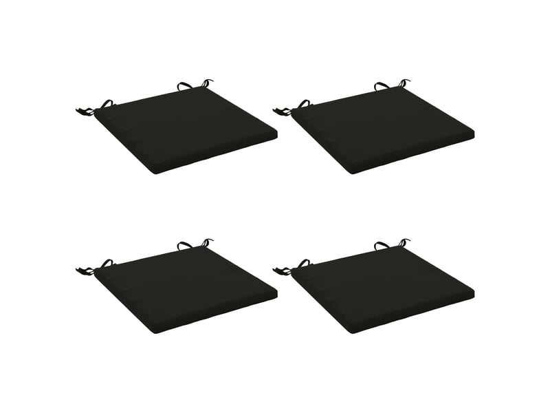  Lot de 4 coussins de siège, coussins d'assise soest 100 % polyester noir cf60460  - Conforama A