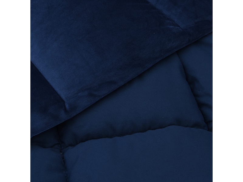  Duvet - couette complet toute l'année 140 x 200 cm 4 saisons bleu foncé  - Conforama E