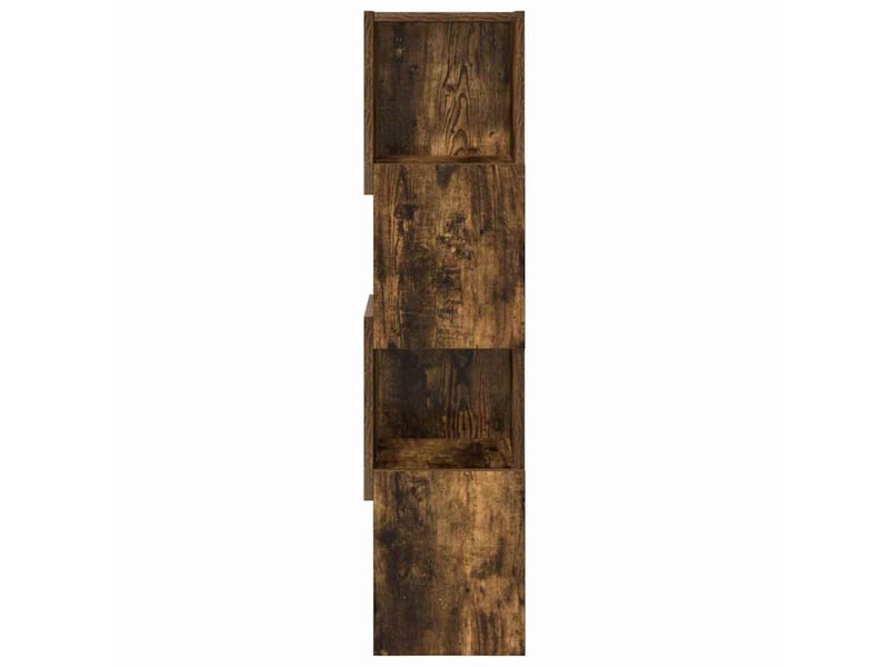  Meuble d'angle, meuble de rangement salon 25,5x25x102cm bois d'ingénierie chêne fumé  - Conforama E