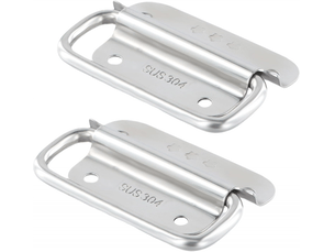 2 poignées pliantes, poignées en acier inoxydable, poignée de porte en métal, poignée de boîte