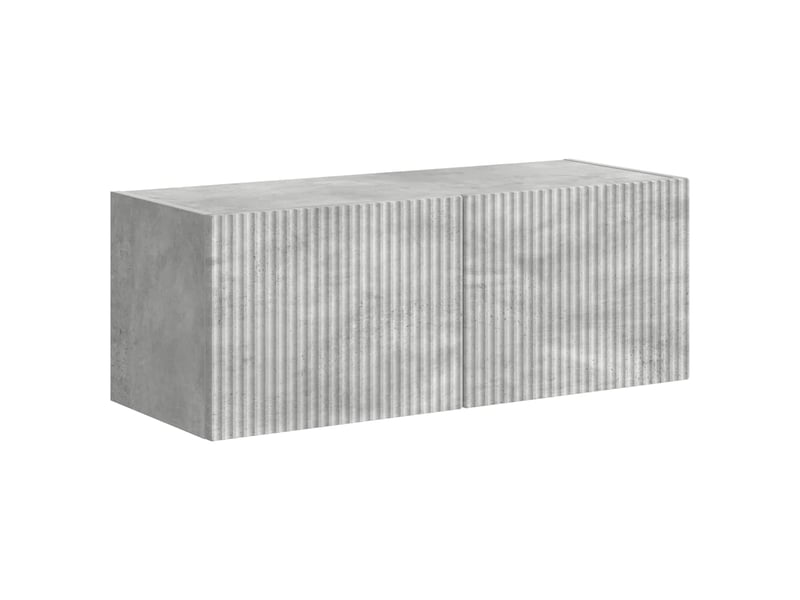  Ensemble de meuble tv - banc tv - meuble de rangement mural 6 pcs gris béton  - Conforama E