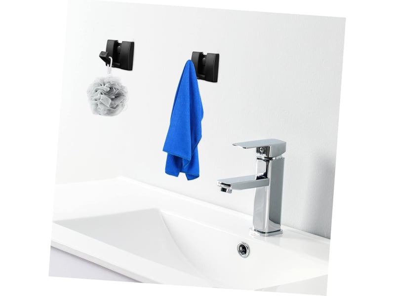  Lot de 2 cintres muraux pliables, crochets rabattables modernes pour manteaux et vêtements, gain de place pour chambre, cuisine et salle de bain, noir  - Conforama D