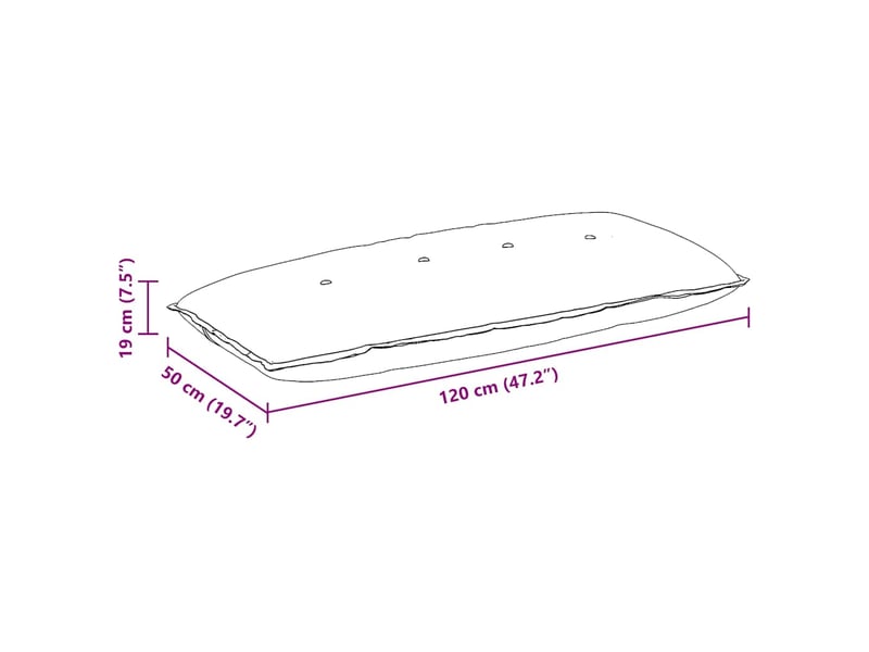  Coussin de dos, coussin de dossier bleu 120 x 19 x 50 cm tissu cf54506  - Conforama E