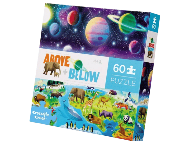  Puzzle 60 pcs dessus dessous - la terre et l espace TOOPIZ-CC25006 - Conforama A