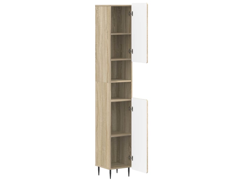  Colonne de salle de bain avec étagère ouverte zwolle shl2676  - Conforama C