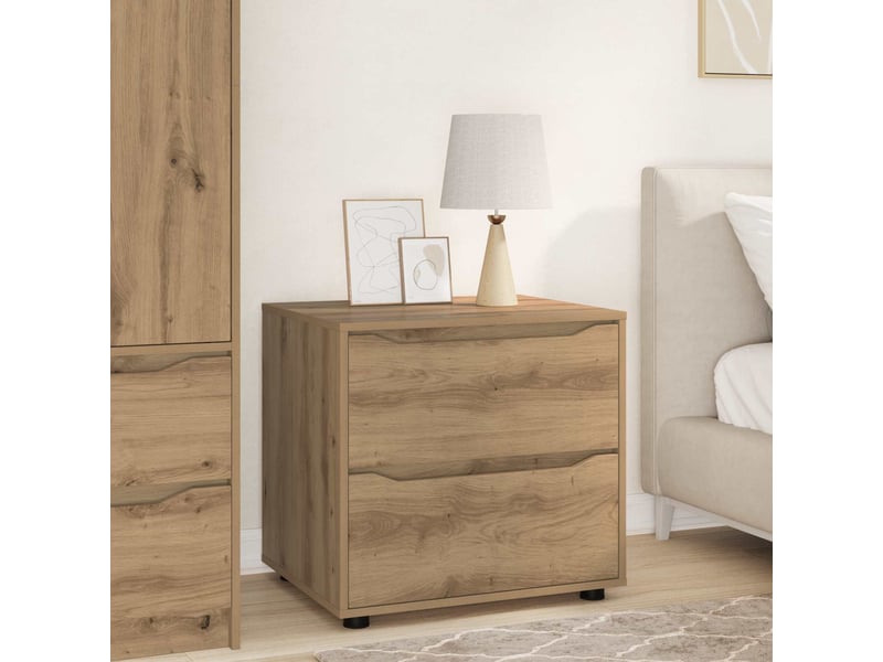  Armoire de rangement, commode de rangement 60 x 48 x 57 cm bois d'ingénierie shl8556  - Conforama B
