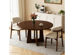 Ensemble table rond(e) 0 banc(s) 2 chaise(s) 0 tabouret(s) inclu(s) Sol Morn