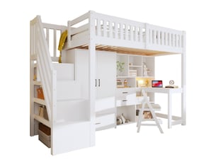 Lit simple 90x200 cm PHOEBE CAT coloris blanc
