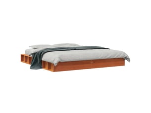 Lit 2 places 200x200 cm    coloris marron