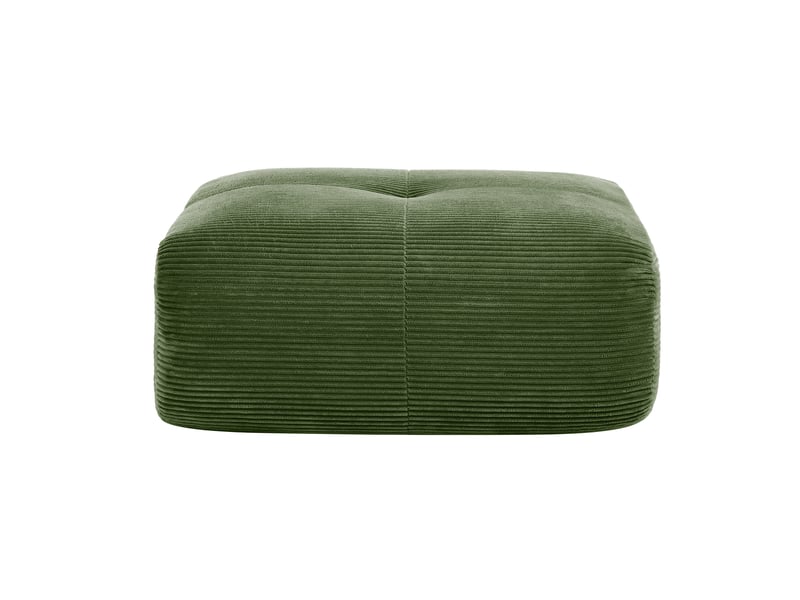  Ottoman en velours côtelé - velours côtelé vert - dimensions - poids 9.05 kg - design modulaire 92.5x75x40cm - Conforama D