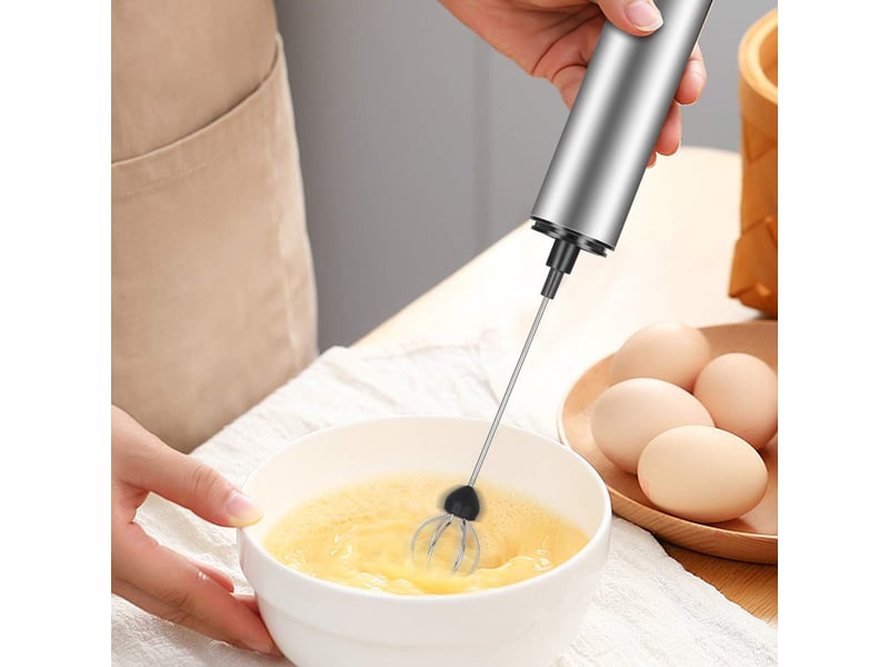  Mousseur à lait électrique mousseur de lait rechargeable usb et mini batteur avec dual fouet tête  - Conforama D