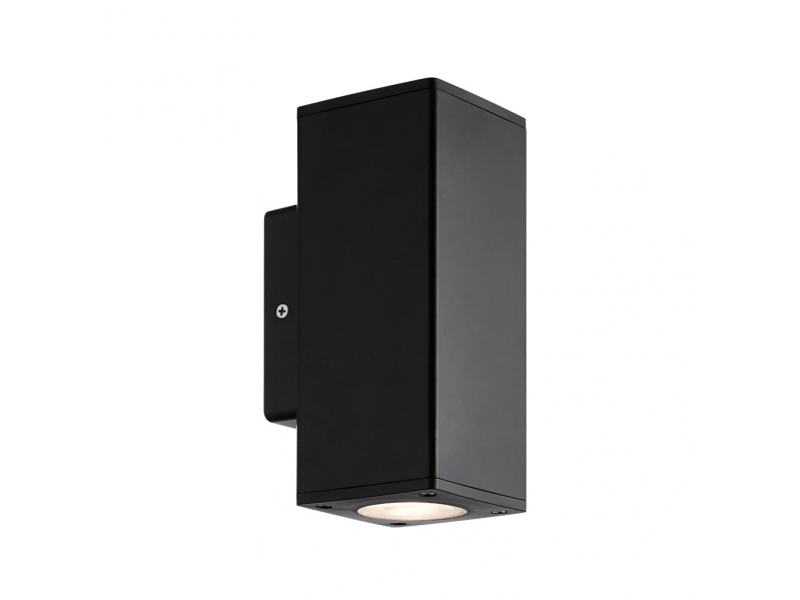  Applique extérieure fabrilamp yopol coloris noir 2 x gu10 ip54 18,6 x 7,6 x 9,9 cm 127261009 - Conforama A